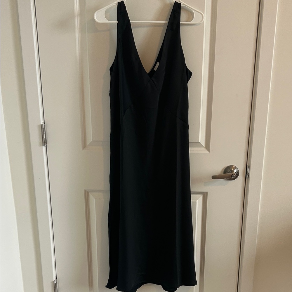 a new day Black V-Neck Midi Dress